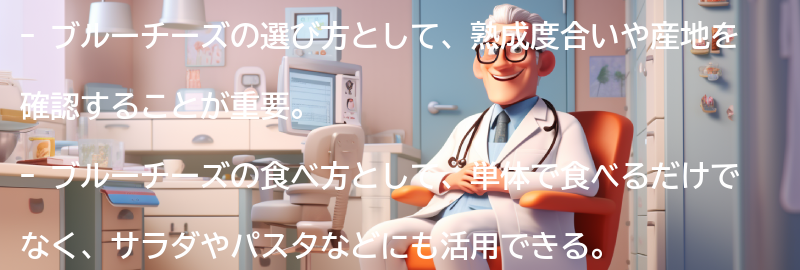 ブルーチーズの選び方と食べ方のポイントの要点まとめ