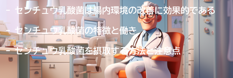 センチュウ乳酸菌と腸内環境の改善の要点まとめ