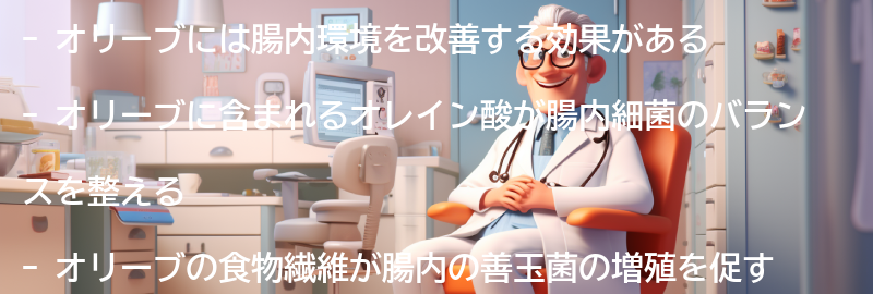 オリーブの腸内環境への効果の要点まとめ