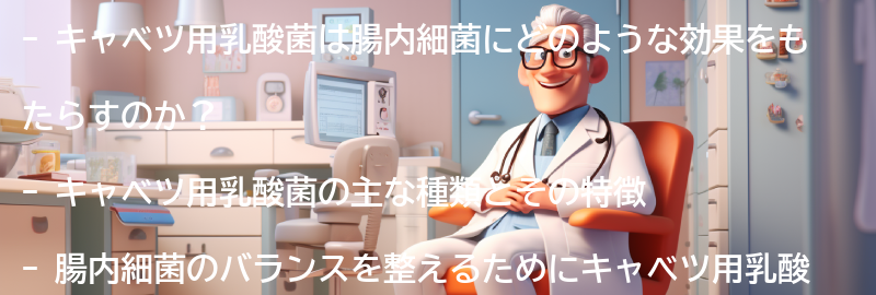 キャベツ用乳酸菌の腸内細菌への効果の要点まとめ