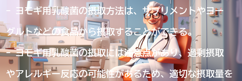 ヨモギ用乳酸菌の摂取方法と注意点の要点まとめ