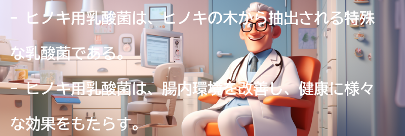 ヒノキ用乳酸菌の特徴と効果の要点まとめ