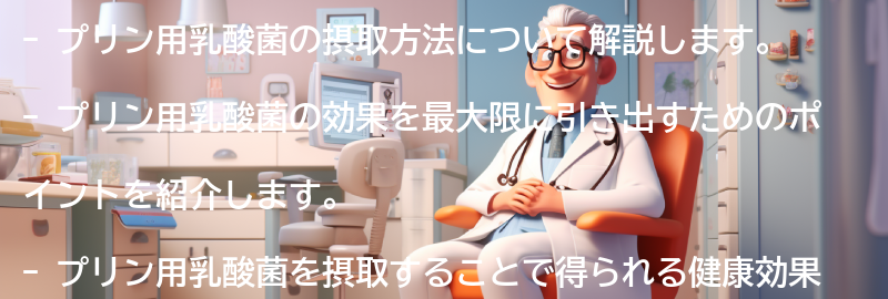 プリン用乳酸菌を摂取する方法の要点まとめ
