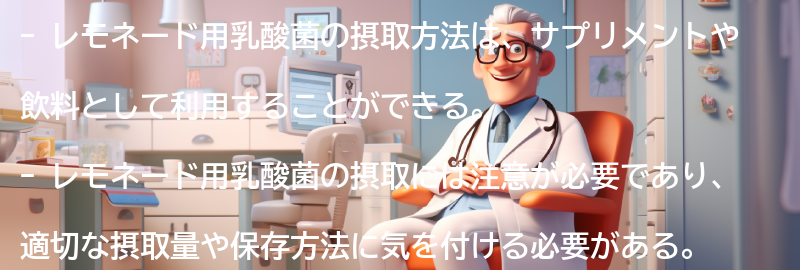 レモネード用乳酸菌の摂取方法と注意点の要点まとめ