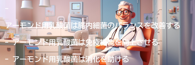 アーモンド用乳酸菌の健康への効果の要点まとめ