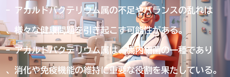 アカルドバクテリウム属の不足やバランスの乱れの兆候の要点まとめ